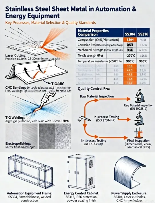 不锈钢板材成形公差和 ISO 标准的技术图示