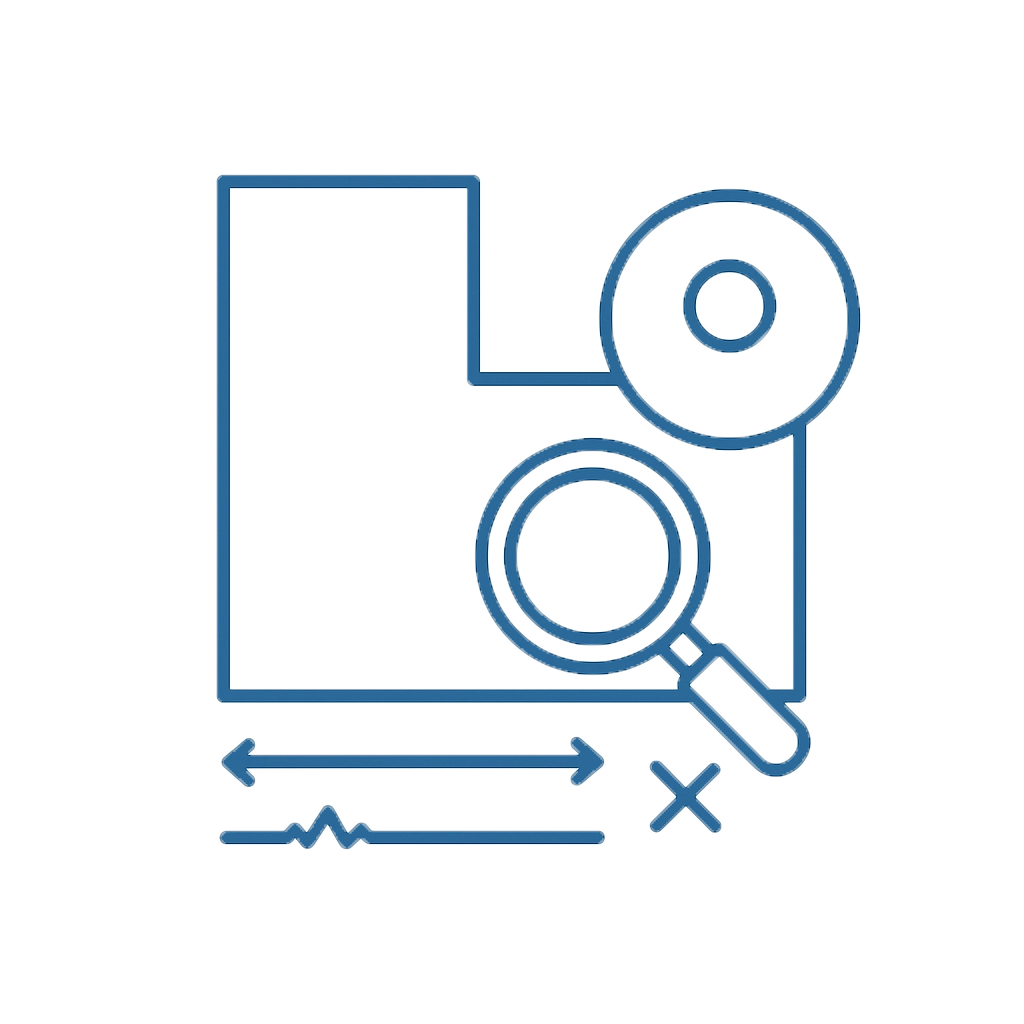 representing final dimension verification including unfolded size check, welding hole position verification, and flatness measurement.
