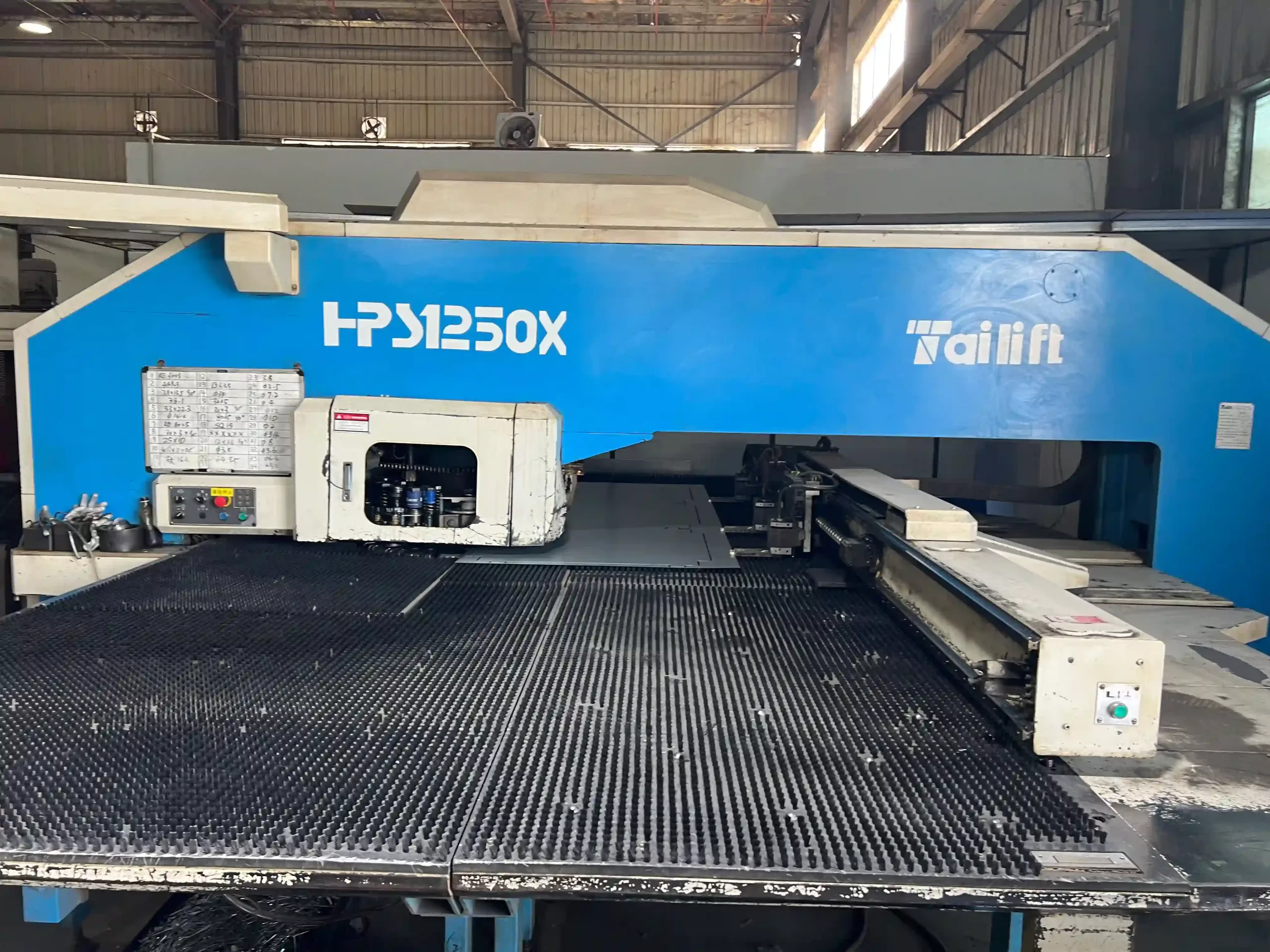 CNC bending machine at work