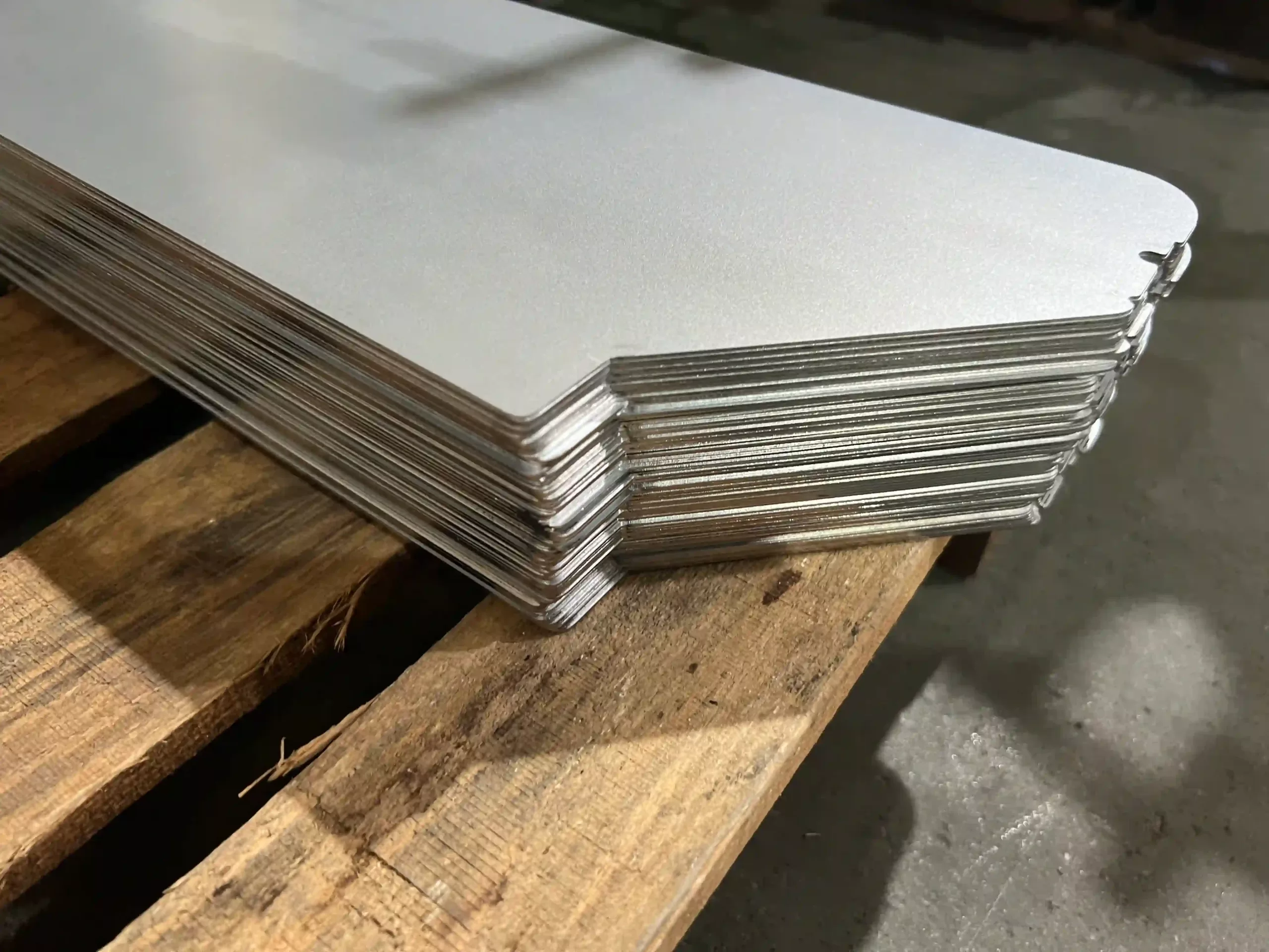 Close-up of finished laser-cut part