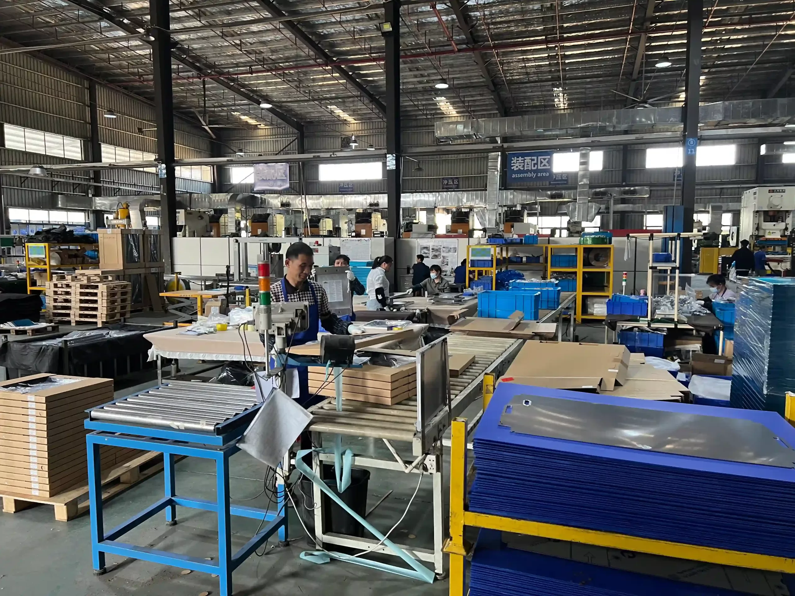 Packaging area on site