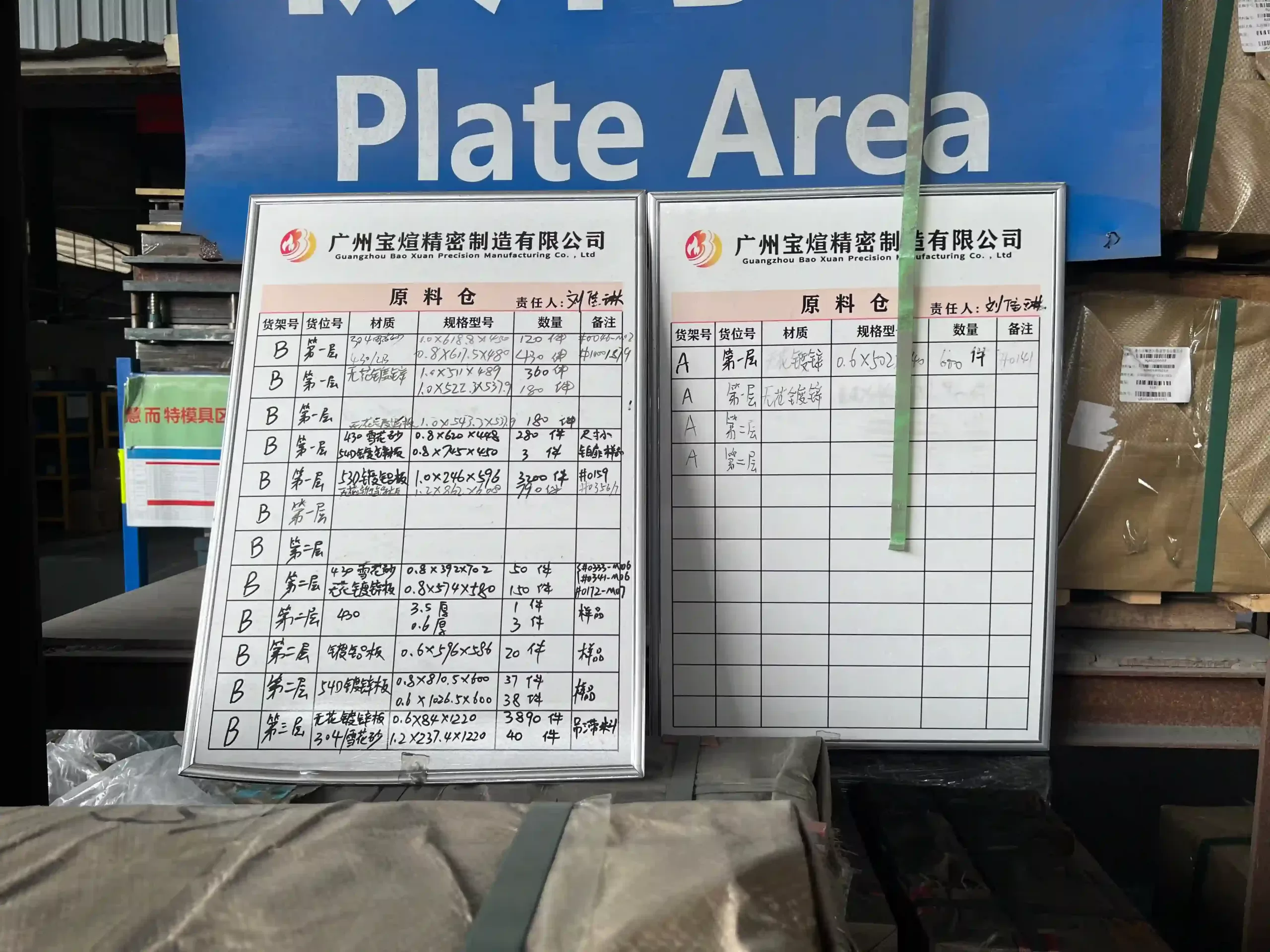 Raw material management zoning map