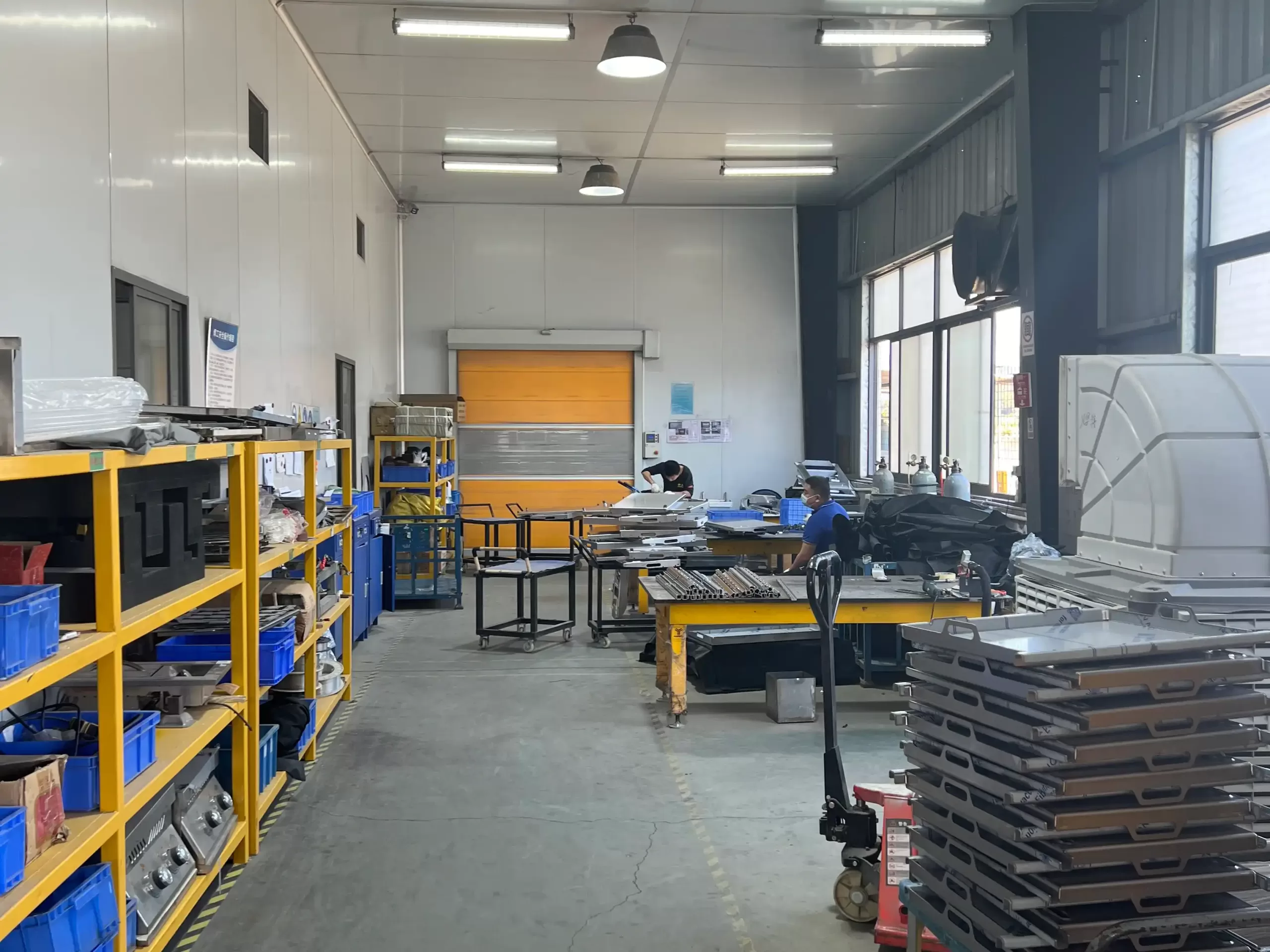 Welding workstation on site