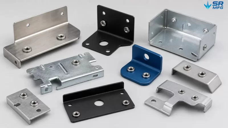 Sheet metal material and finish samples with PEM nuts