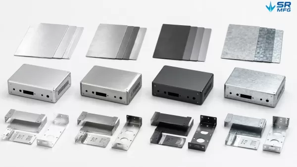 Material and sheet thickness options for custom smart home control metal enclosures