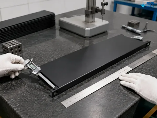 precision inspection of 19 inch rack blanking panel dimensional tolerance