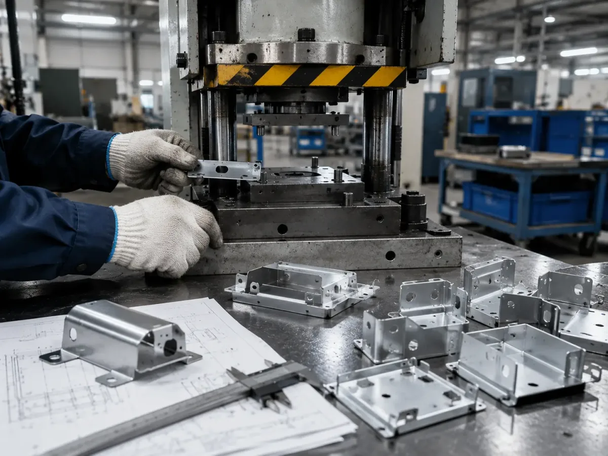 Metal stamping process for rapid prototype parts and small-batch validation