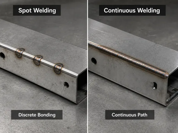 Continuous welding versus spot welding for EMI shielding enclosure seams
