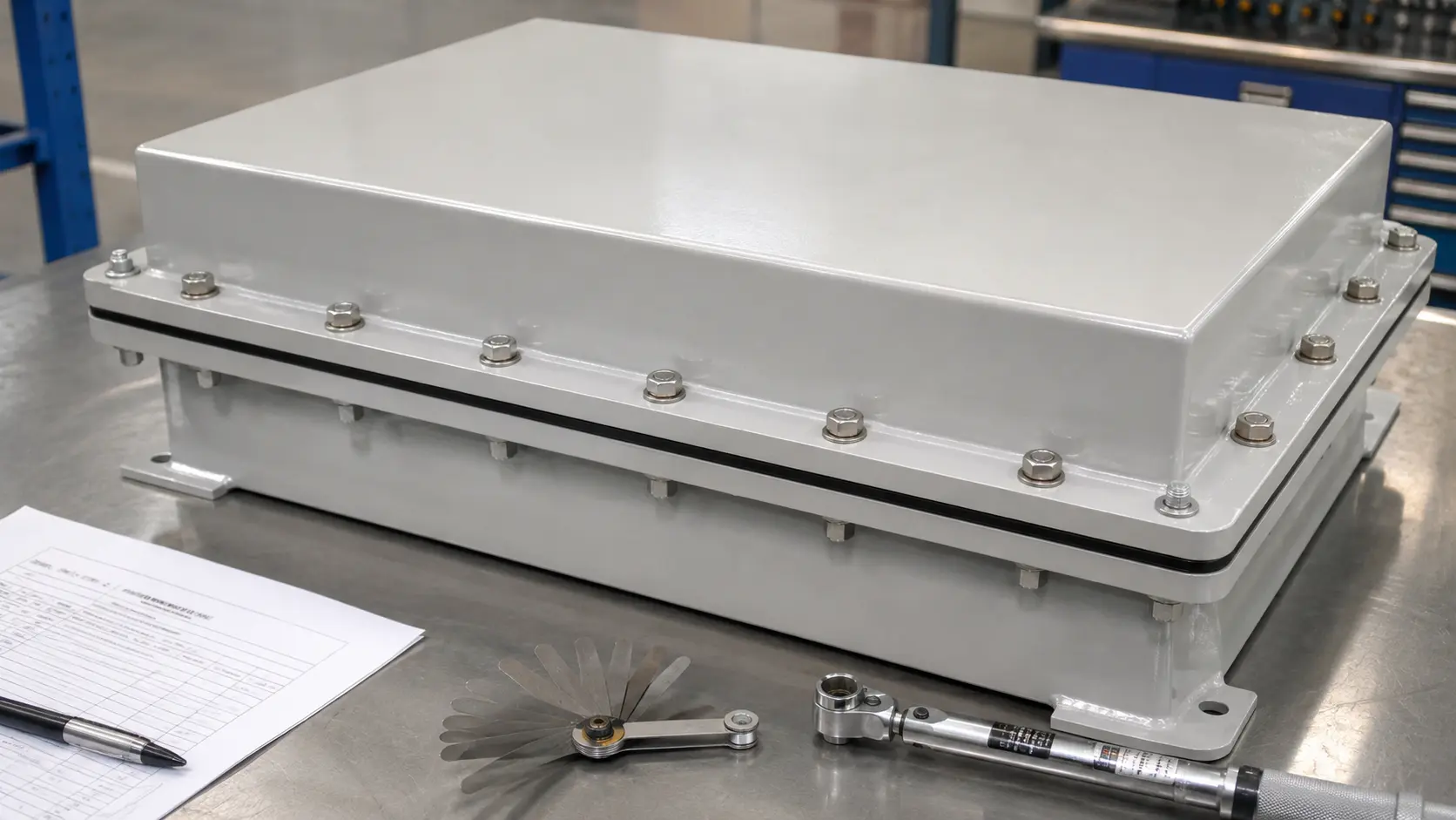Gasket installation inspection on a sheet metal assembly