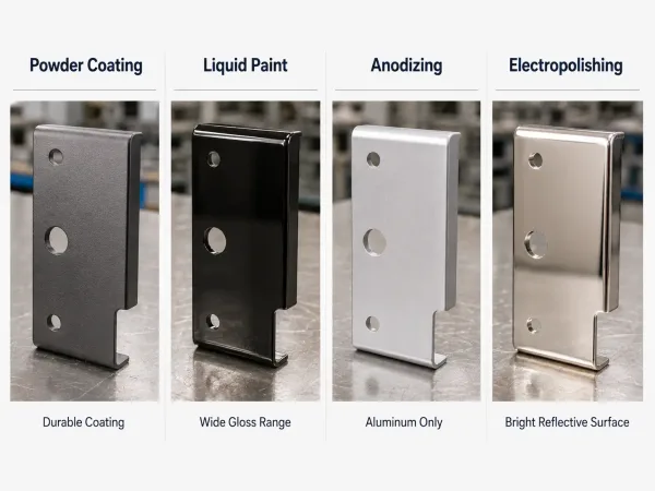 Manufacturing processes used to achieve gloss finish on sheet metal