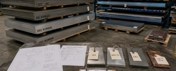 Material availability for custom parts and manufacturing sourcing