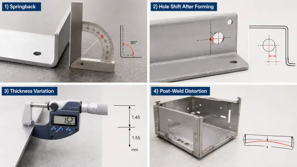 Dimensional inspection challenges specific to sheet metal parts