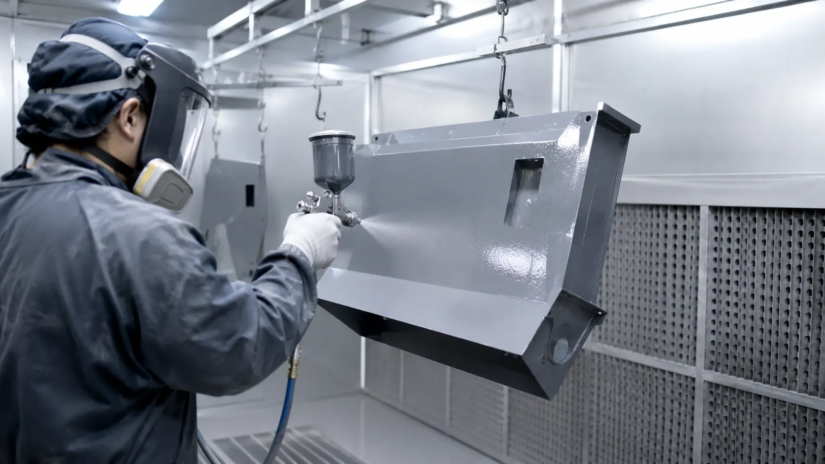 Wet painted sheet metal enclosure for industrial OEM applications