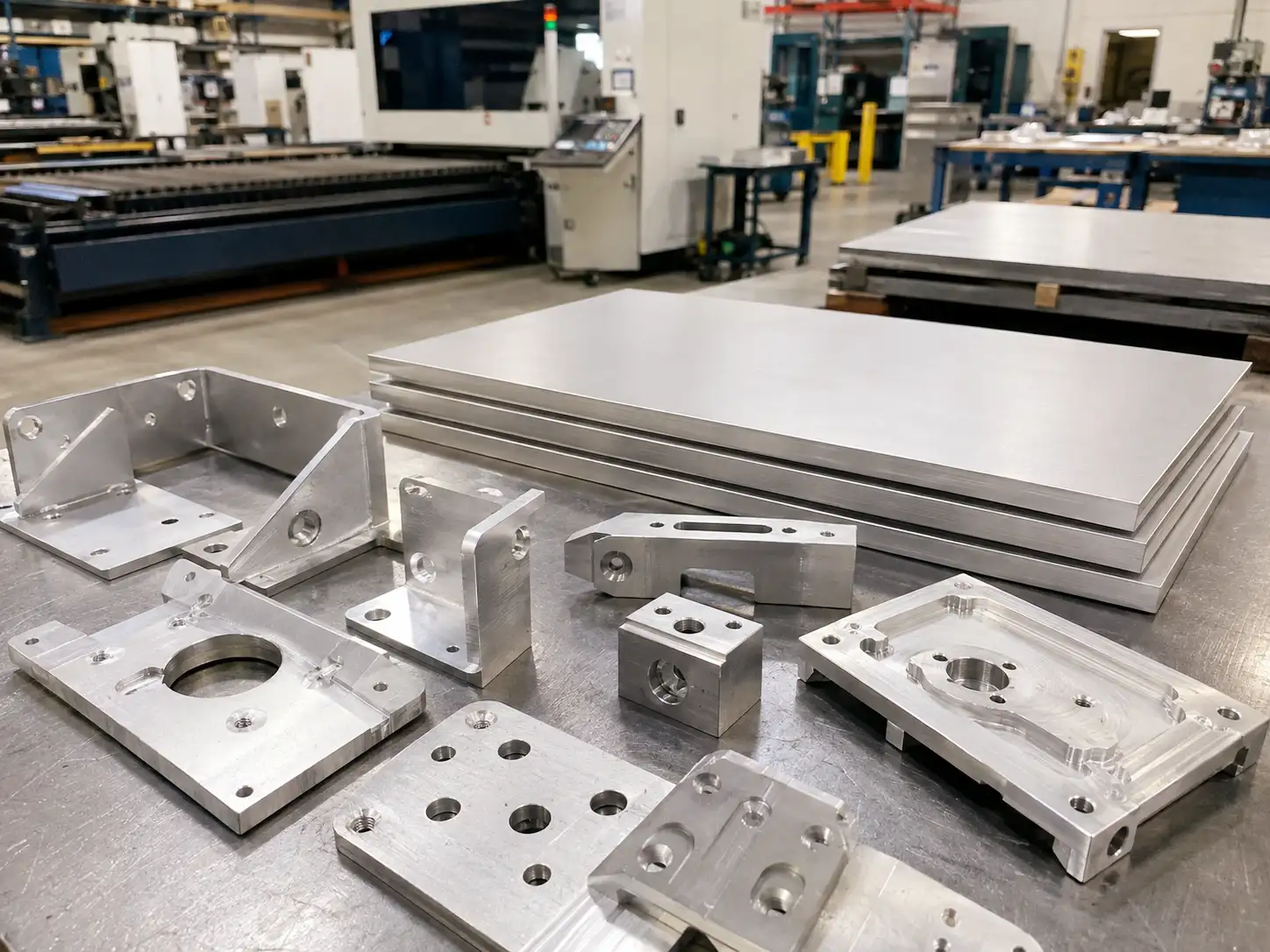AA 6061-T6 Aluminum for Structural Sheet Metal Fabrication AA 6061-T6 aluminum sheet and fabricated structural parts used in sheet metal fabrication