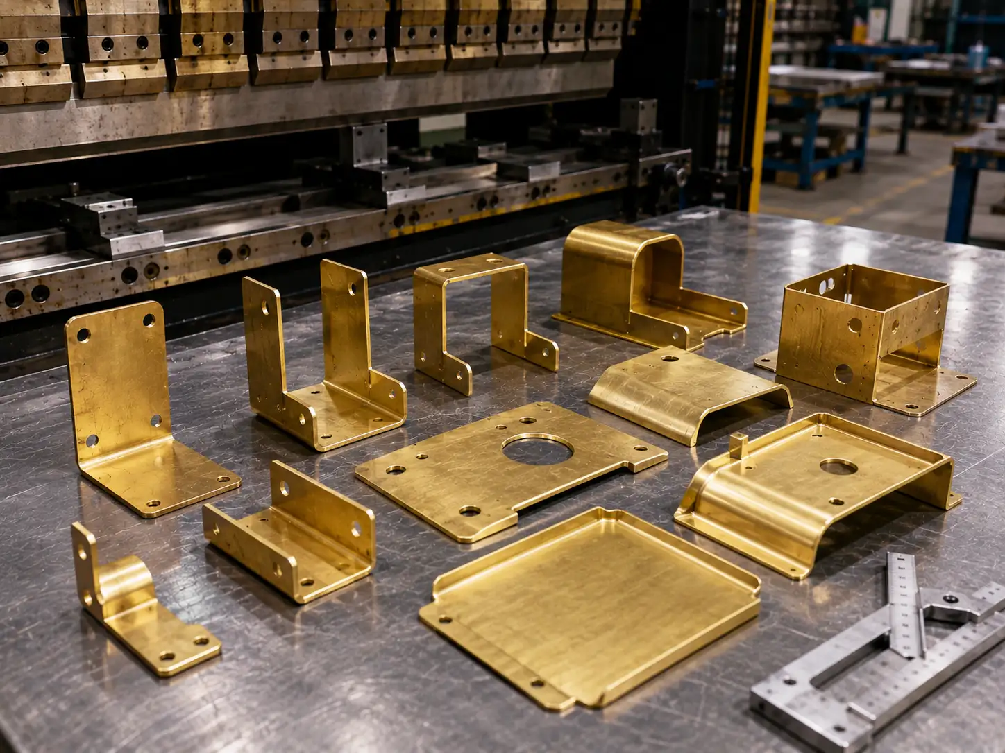 H68 and H70 brass sheet parts showing bending and forming performance