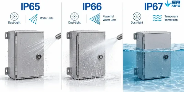 IP65 IP66 IP67 protection comparison for solar combiner box enclosures