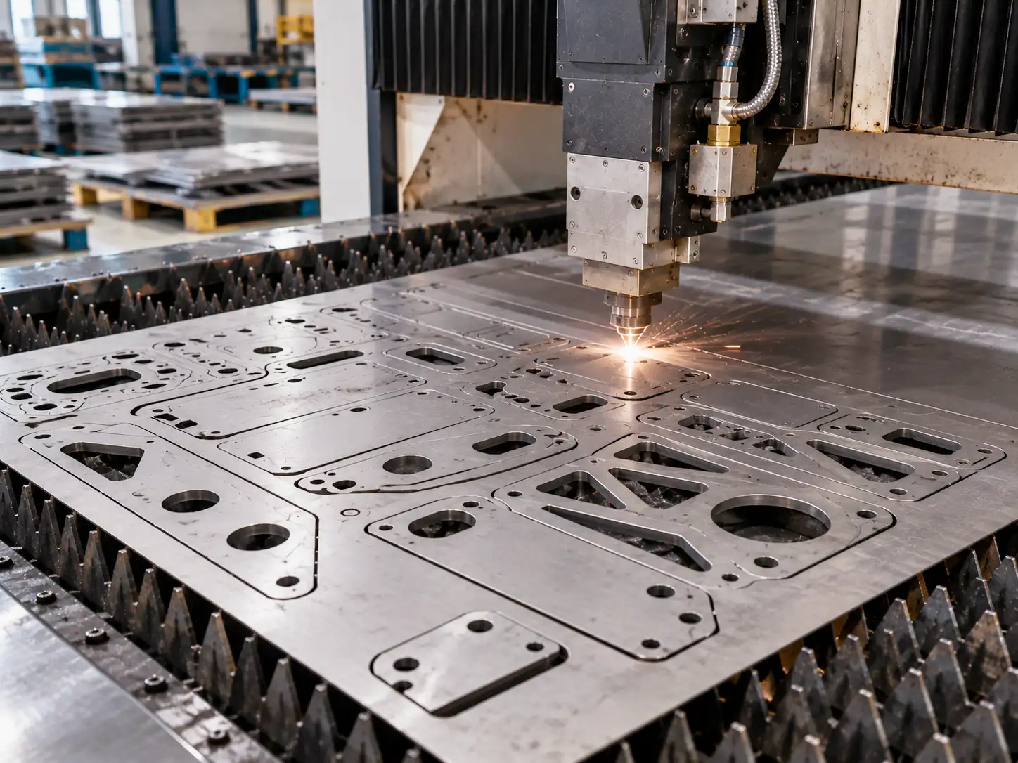 Precision laser cutting of Ti31 titanium alloy sheet in a modern sheet metal fabrication factory