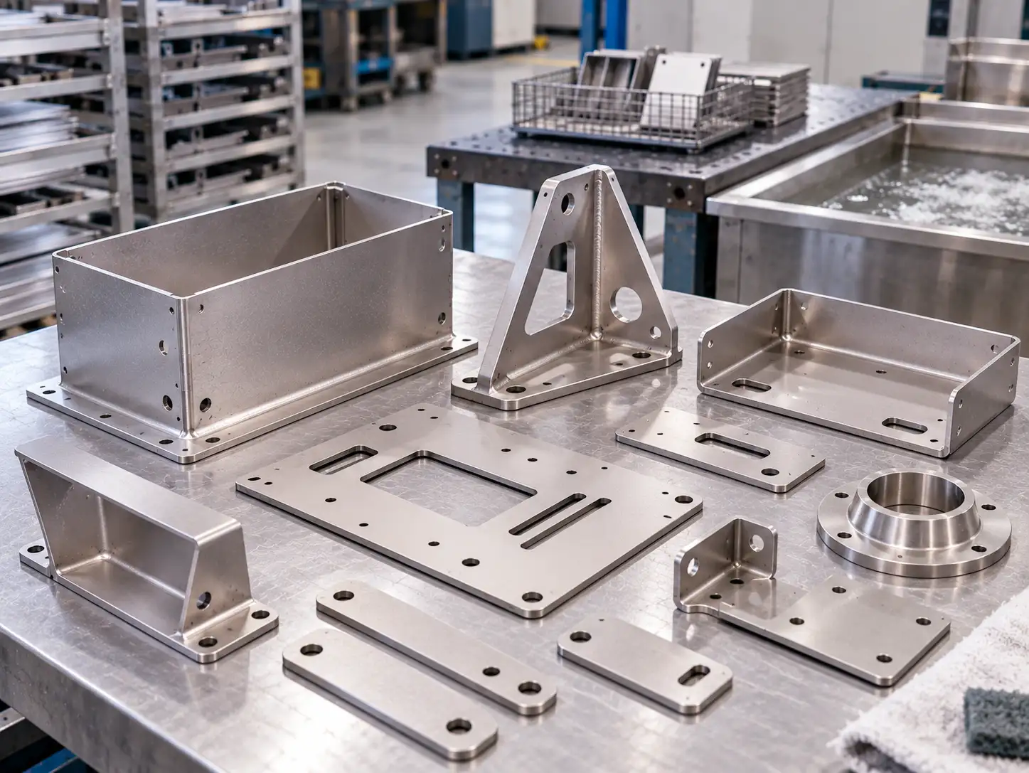 Cleaned and surface-finished Ti31 titanium alloy parts showing contamination control and consistent surface quality