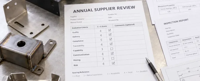 Annual sheet metal supplier review checklist for procurement teams