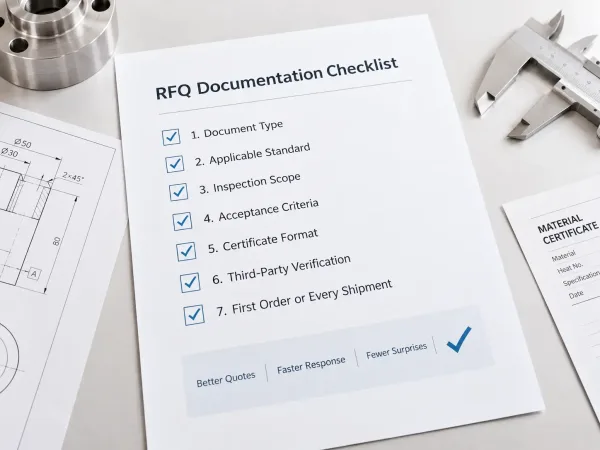 Buyer checklist for specifying supplier quality documentation at the RFQ stage