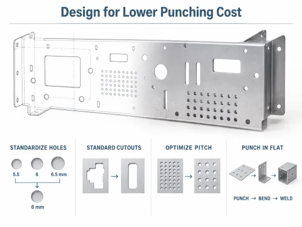 Design changes that reduce CNC turret punching cost