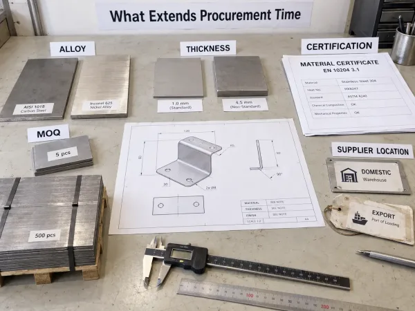 Key material specification factors that extend procurement time