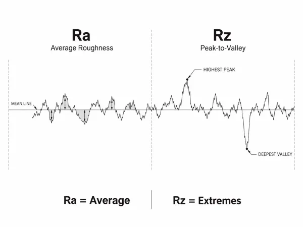 Ra vs Rz surface roughness measurement on electropolished sheet metal