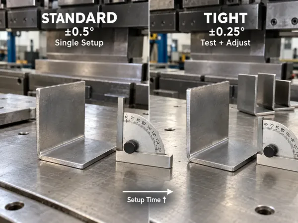 Cost impact of over-tolerancing in sheet metal laser cutting bending welding and inspection