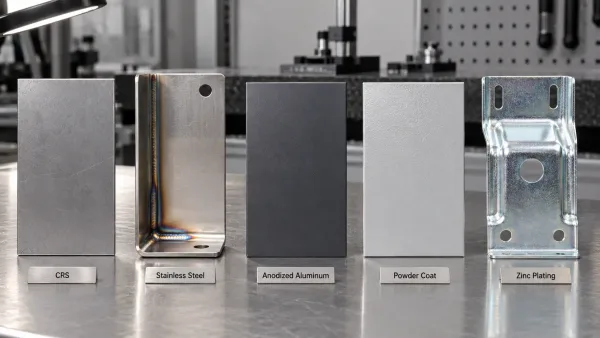 Visual inspection priorities for different sheet metal materials and finishes