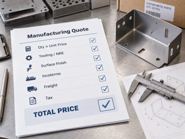 Manufacturing supplier quote total price review checklist