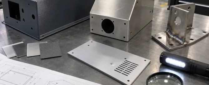 Visual inspection of sheet metal parts for surface defects and quality acceptance
