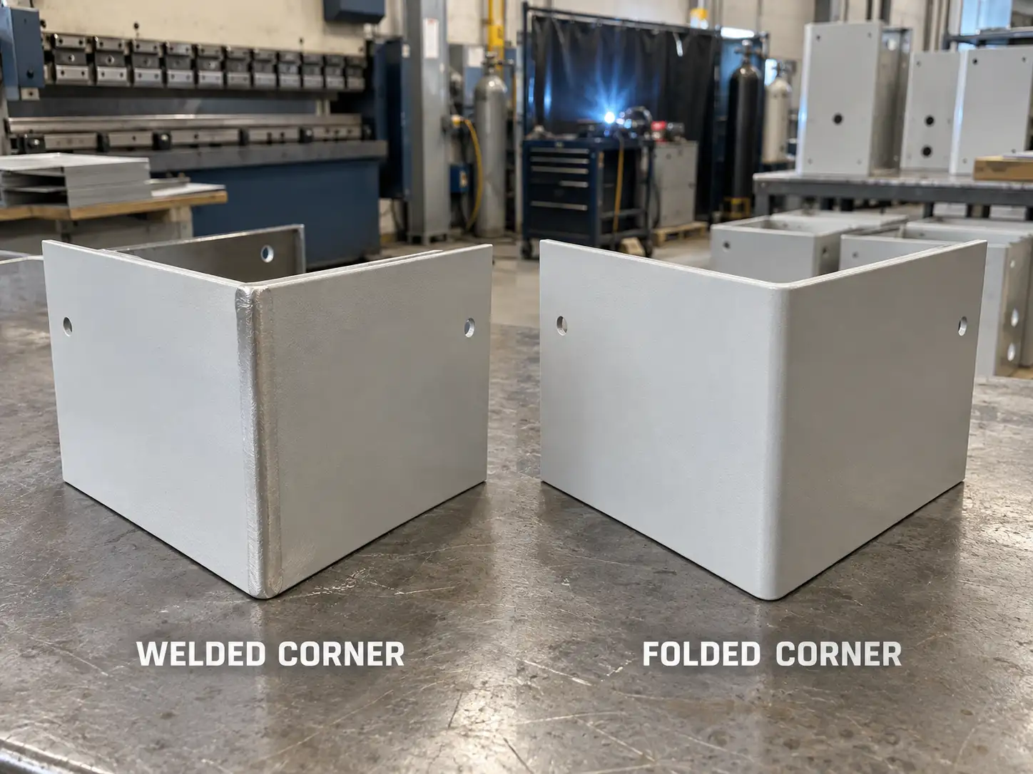 Welded vs folded corners comparison for metal enclosures